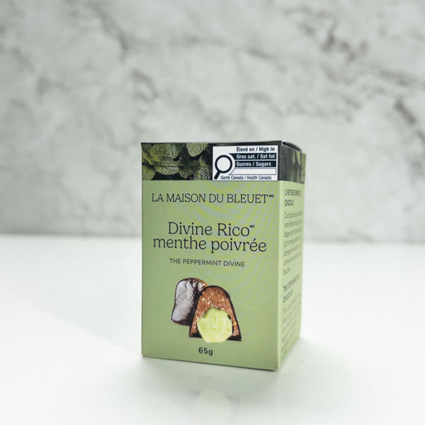 Boite de chocolat Divine Rico® à la menthe poivrée