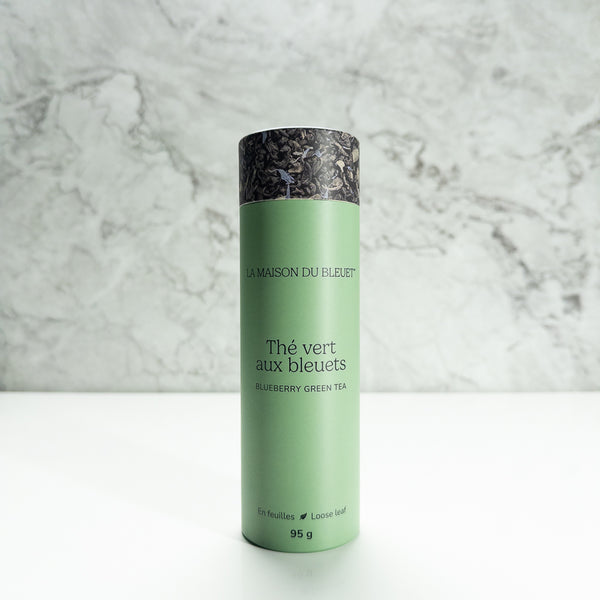 Boite de thé vert aux bleuets 95g