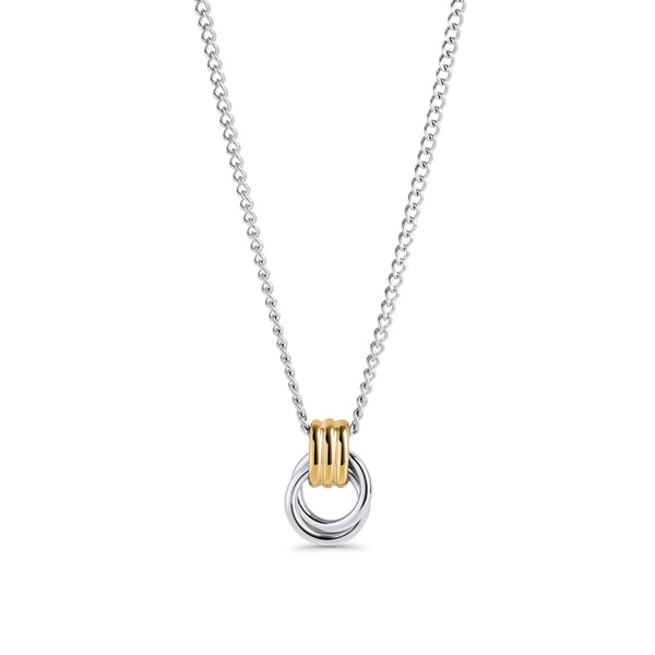 Collier pendentif Valence argent et or