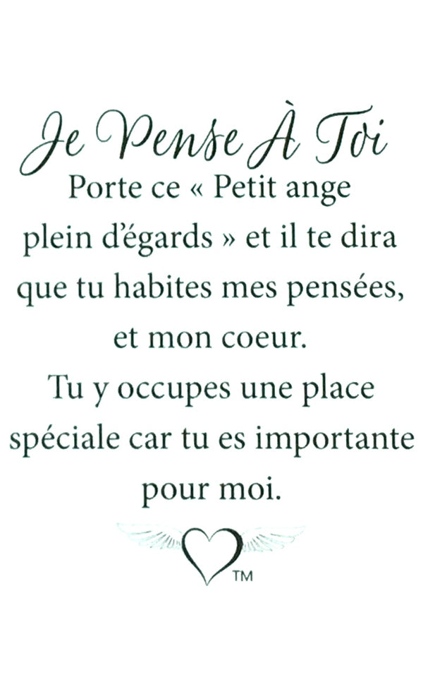 Épinglette Ange : Je Pense à Toi