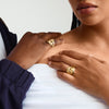 DAWNrecycled ring gold-plated