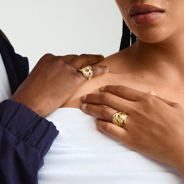 DAWNrecycled ring gold-plated