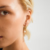 SHIFT pearl gold plated earrings