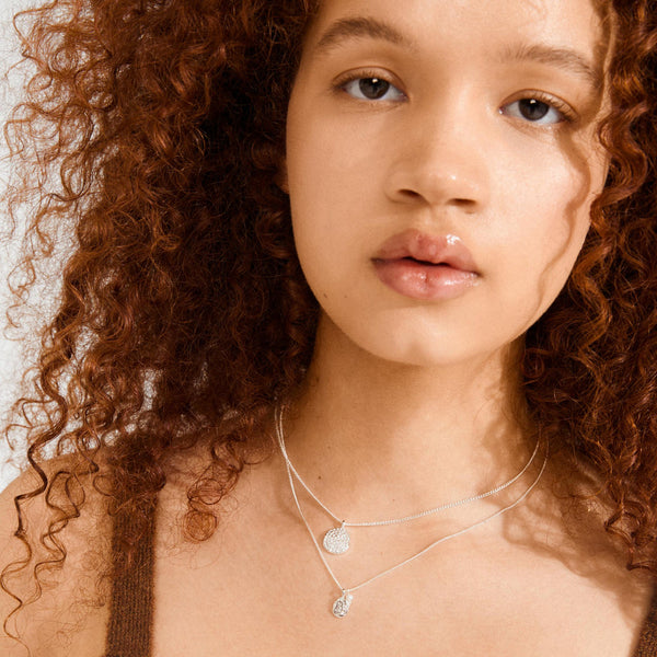 SHIFT collier ensemble 2 en 1, plaqué argent