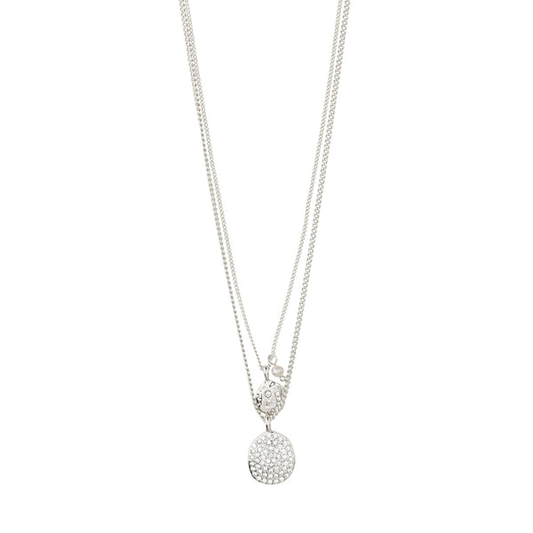 SHIFT collier ensemble 2 en 1, plaqué argent