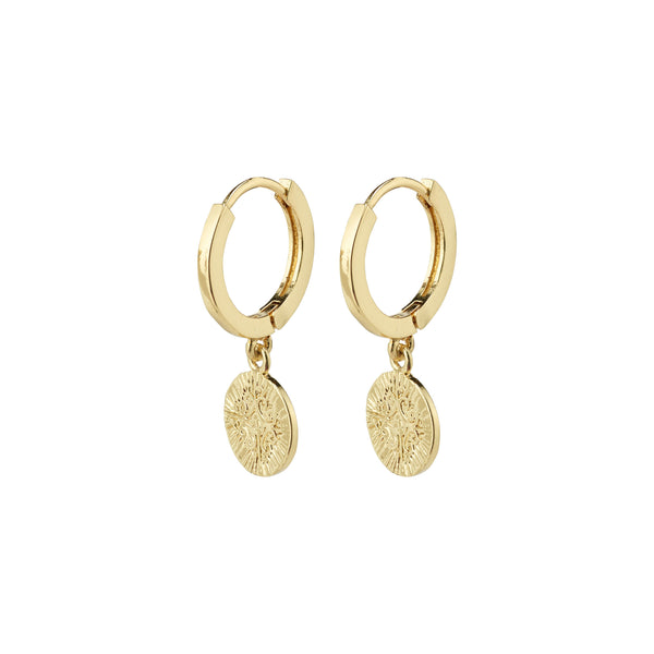 NOMAD coin huggie hoop earrings