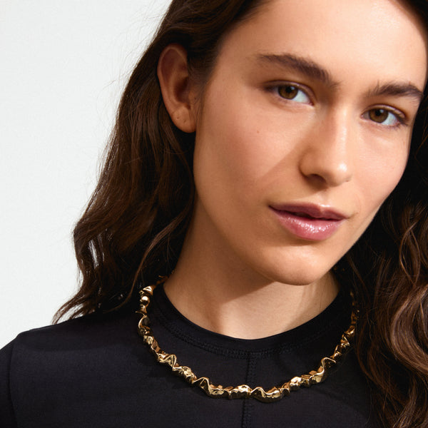 SUNSET recycled necklace gold- plated
