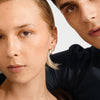 SENSE créoles boucles d’oreilles, ensemble 2 en 1, plaqué or