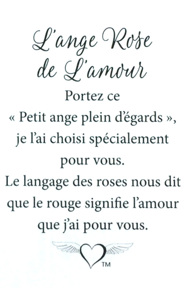 Épinglette Ange : Rose de l'Amour