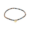 INDIE bracelet black, gold- plated