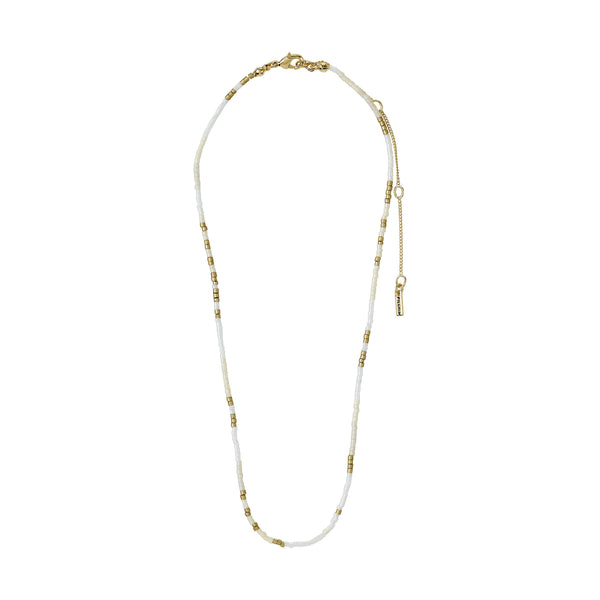 Collier ALISON blanc, plaqué or
