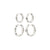 DARBY boucles d’oreilles plaqué argent