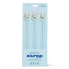 3 pailles jumbo avec embouts cornet de crème glacée