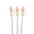 3 pailles jumbo avec embouts cornet de crème glacée