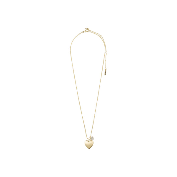 SOPHIArecycled heart pendant necklace gold- plated