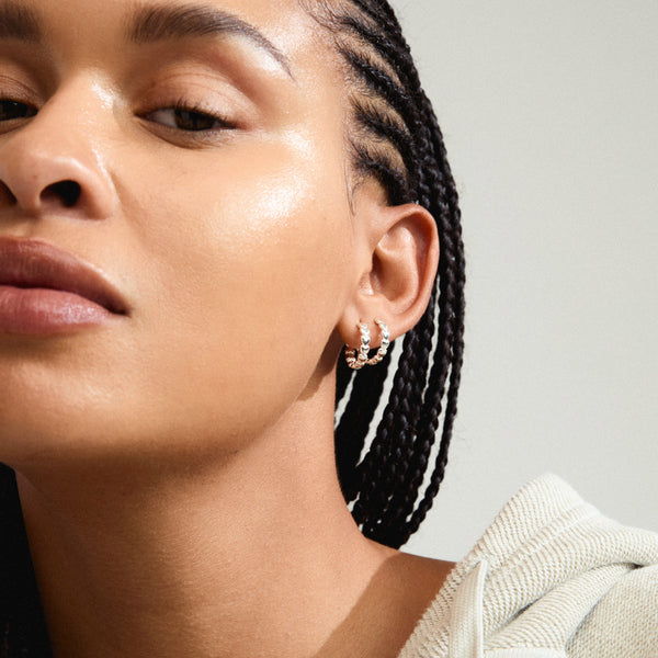 MAEVErecycled hoop earrings silver- plated
