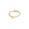 LULU recycled crystal stack ring gold-plated