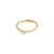 LULU recycled crystal stack ring gold-plated