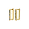 COBY crystal square hoop earrings