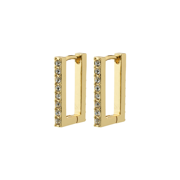 COBY crystal square hoop earrings