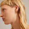 COBY crystal square hoop earrings