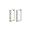 COBY crystal square hoop earrings