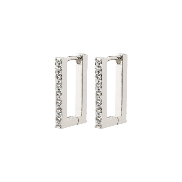 COBY crystal square hoop earrings