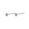 SYLVIE small crystal stud earrings silver- plated