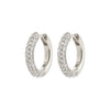 TATUM medium silver-plated hoop earrings