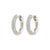 TATUM medium silver-plated hoop earrings