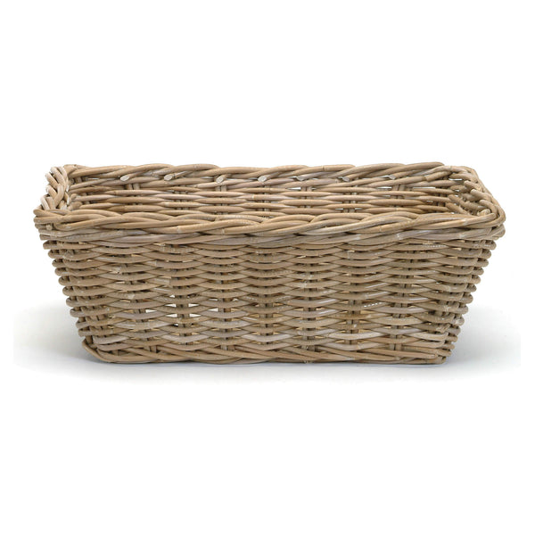 Flared rectangular tray in kubu
