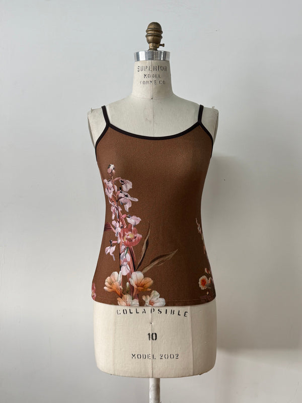 Camisole Morganne chocolat floral