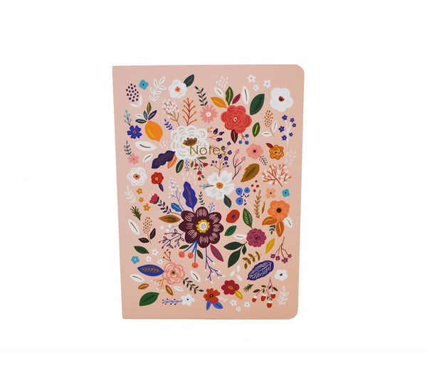 Cahier notes souple fleuri – 80 feuilles