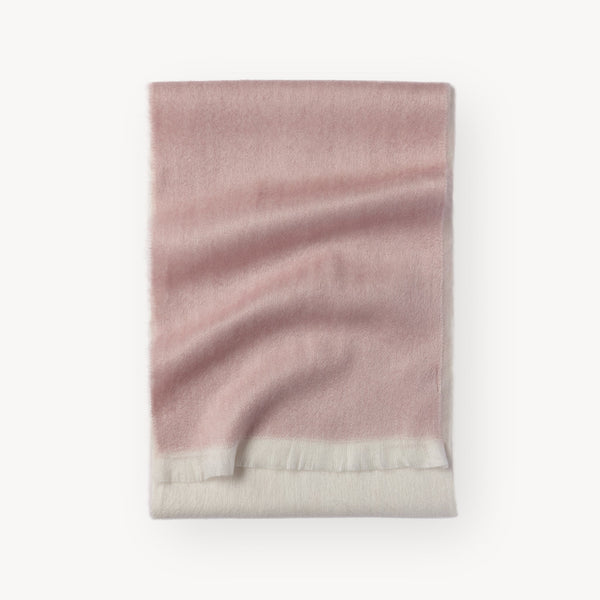Écharpe Kiss en mélange d’alpaga – Dégradé rose – Pokoloko