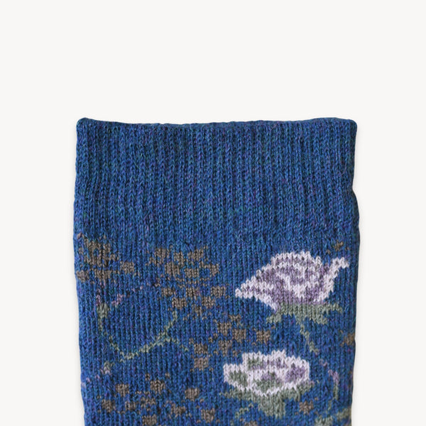 Chaussettes épaisses en mélange d’alpaga – Blue Rose, L/XL – Pokoloko