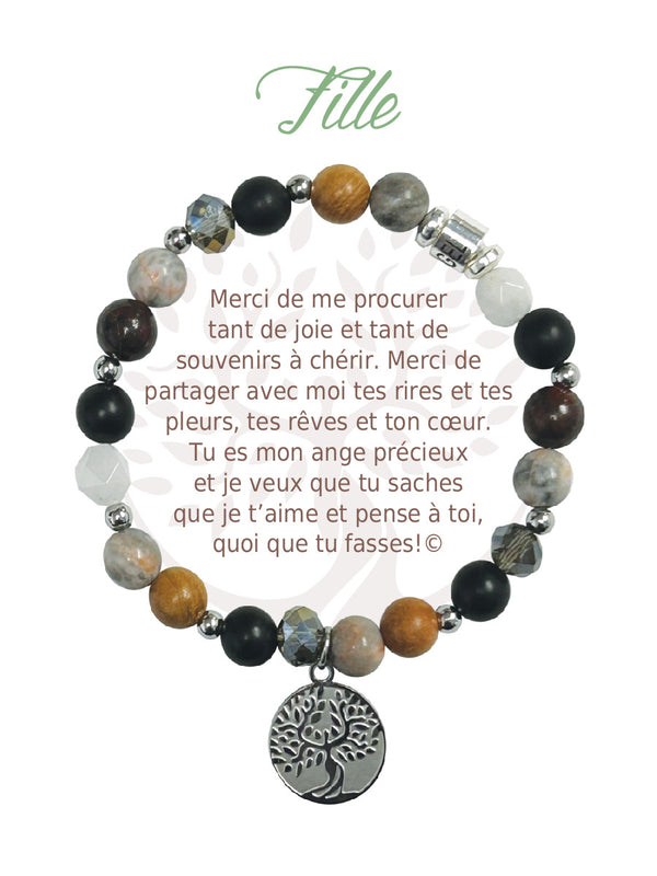 Bracelet Earth Angel Argent Foncée : Fille