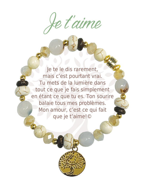 Bracelet Earth Angel Or : Je T'aime