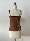 Camisole Morganne chocolat floral