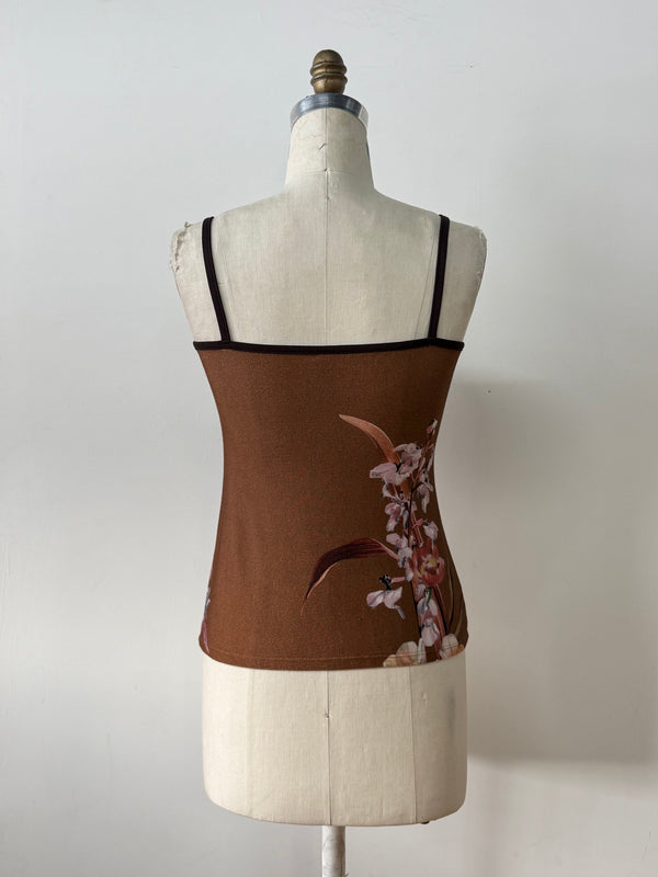 Camisole Morganne chocolat floral