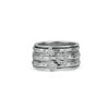 Bague de méditation Dew – MeditationRings – exemple de superposition avec d’autres bagues