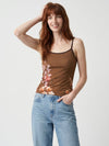 Camisole Morganne chocolat floral