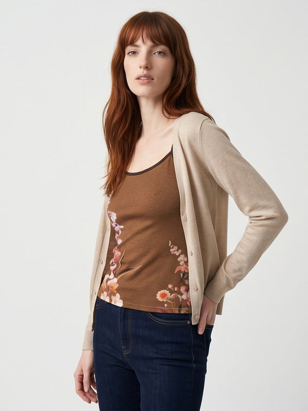 Camisole Morganne chocolat floral