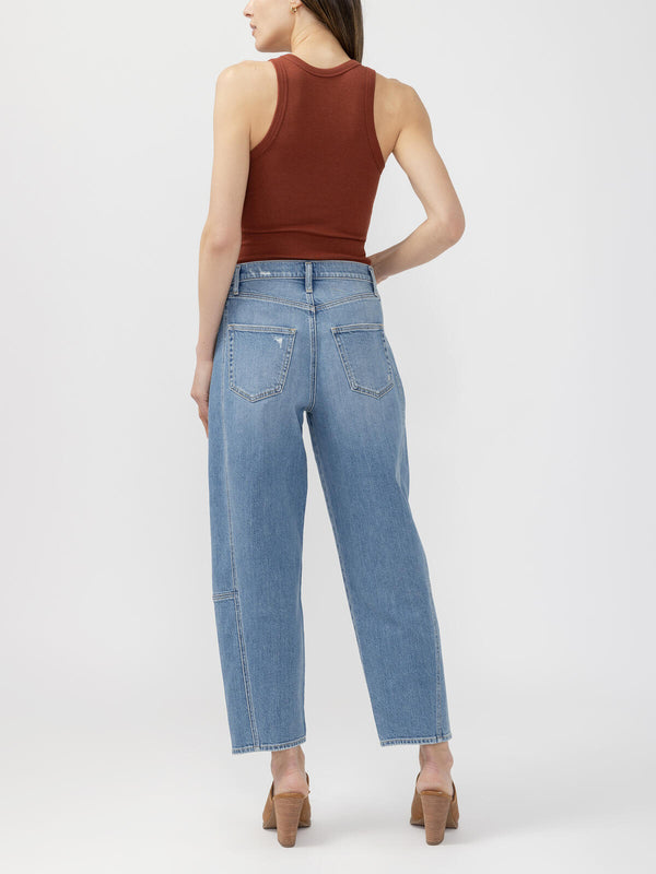 Jean Slim Barrel Leg Silver Jeans Co. bleu foncé
