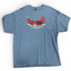 Tee-shirt bleu avec dessin devant