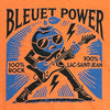 Dessin visible à l'avant du tee-shirt Bleuet Power Orange