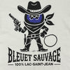 Dessin visible à l'avant du tee-shirt Bleuet Sauvage Blanc