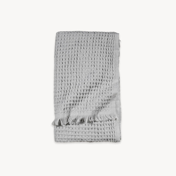 Serviette - Gaufre française - Gris soie