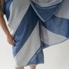 Serviette Diagonal – Bleu pierre – Pokoloko