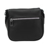 Sac banane deluxe noir Maison Taïga avec texture grainée et fermeture éclair argentée sur la poche arrière