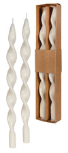 Ensemble de 2 chandelles éfillées torsadées 35cm